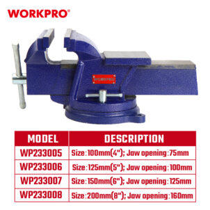 BENCH VISE WITH SWIVEL BASE 100MM (4") WORKPRO - Image 3