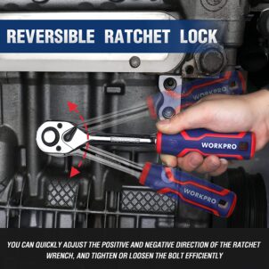DR. QUICK -RELEASE RATCHET HANDLE,72T 1/4" WORKPRO - Image 2