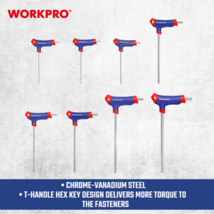 T-SHAPED HEX WRENCH SET 8PC WORKPRO